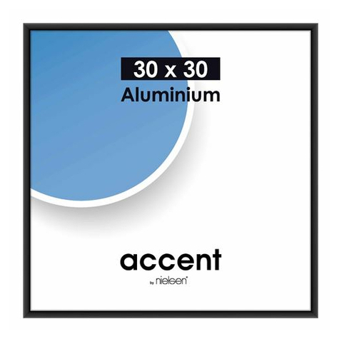 Nielsen accent 30x30 aluminium noir mat 54126