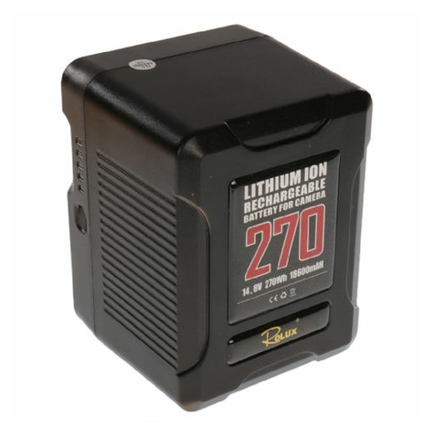 Batterie rolux smart v-mount yc-270s 270wh 14.8v18600mah