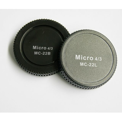 Capuchon arrière d'objectif pixel mc-22b + capuchon de boîtier mc-22l pour micro quatre tiers