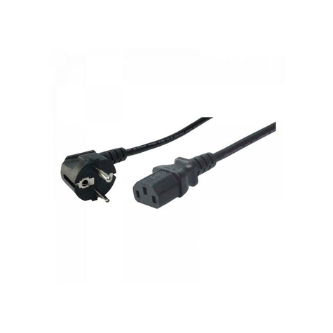 Logilink power cord safety plug 90° to iec c13 female 3m black cp095