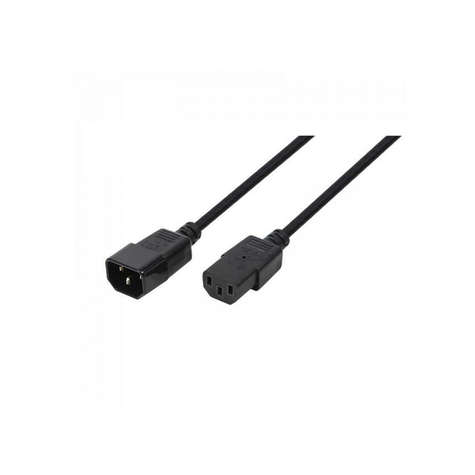 Logilink power cord extension iec c14 m to iec c13 female 1.80m black cp091
