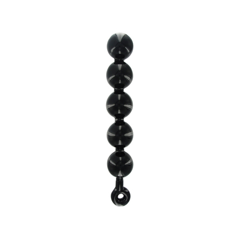 Gode anal : noir baller anal beads