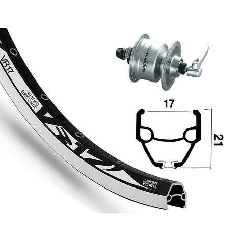 V-wheel 28x1.75nabend.Dh3n72 Silb.Ssp 36l 