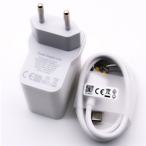 Oppo Vooc Charger + Type C Cable 18w White Quick Charger