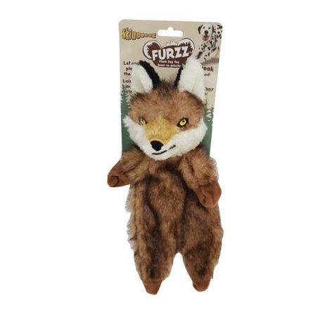 Skinneeez Furry Stuffed Head, Flat Body Fox 33cm