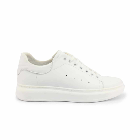 Schuhe & Sneakers & Herren & Duca Di Morrone & 4_Pelle_Bianco-Bianco & Weiß