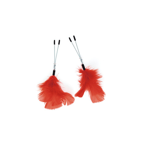 Red feather nipple clamps