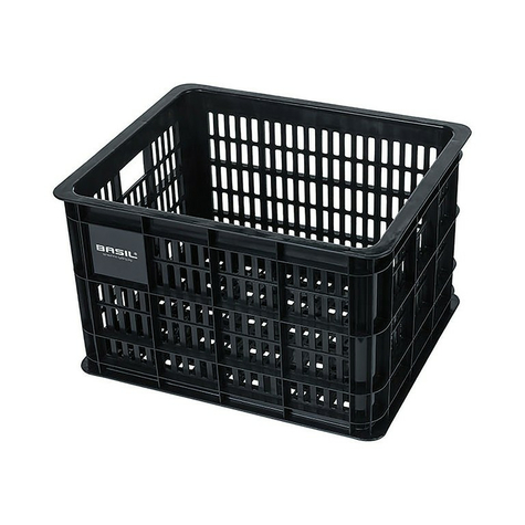 Caisse de vo basil crate m 34x40x25cm, noir, plastique, 33ltr  