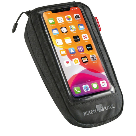 Phone bag comfort m klickfix avec adaptateur transparent / noir, avec raccord rotatif   