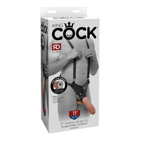 King Cock 11inch Holle Strap