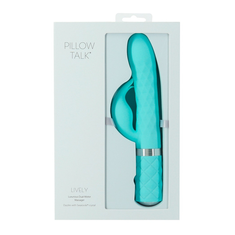 Vibrator Met Clitorisstimulator Pillow Talk Levendig Groenblauw