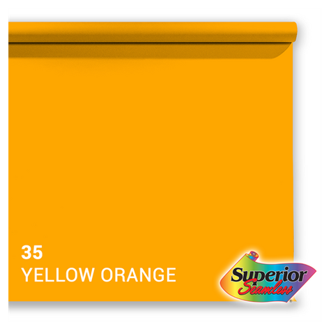 Superior Achtergrondpapier 35 Yellow-Orange 1,35 X 11m