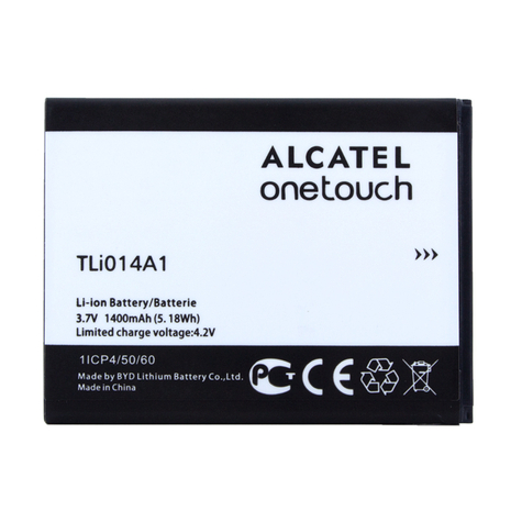 Alcatel Originele Batterij Tli014a1 One Touch 4010d, 4030d, 5020d, 4012d 1400mah
