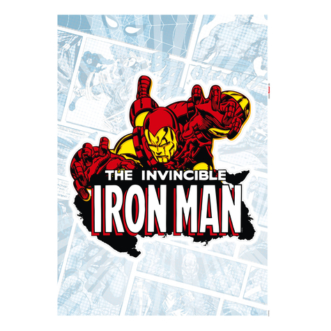 Autocollant mural - iron man comic classic - taille 50 x 70 cm