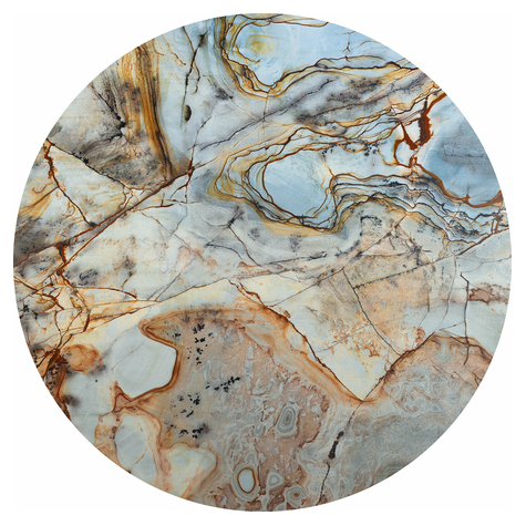 Zelfklevend Fleece Fotobehang/Wandtattoo - Marble Sphere - Afmeting 125 X 125 Cm