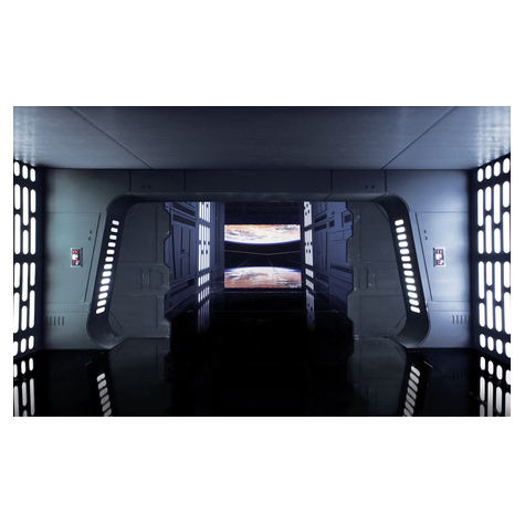 Fleece Fotobehang - Star Wars Death Star Floor - Formaat 400 X 250 Cm