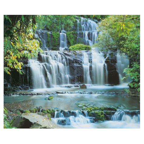 Fotobehang - Pura Kaunui Falls - Afmeting 300 X 250 Cm
