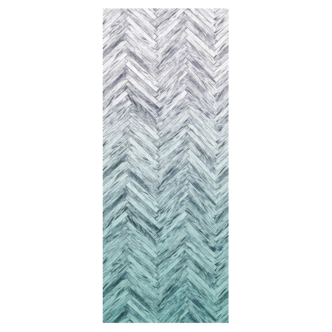 Papier peint photo - herringbone mint panel - taille 100 x 250 cm
