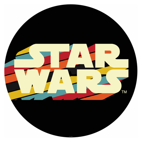 Self-Adhesive Non-Woven Wallpaper / Wall Tattoo - Star Wars Typeface - Size 125 X 125 Cm