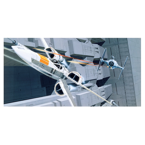 Fleece Fotobehang - Star Wars Classic Rmq X-Wing Vs Tie-Fighter - Formaat 500 X 250 Cm