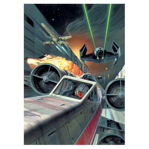 Fotobehang - Star Wars Classic Death Star Trench Run - Afmeting 200 X 280 Cm