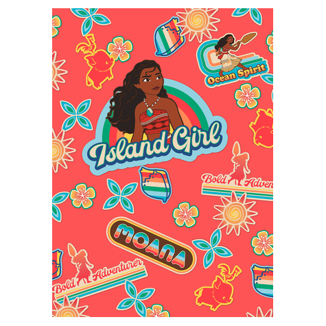 Papier peint photo - moana island girl - dimensions 200 x 280 cm