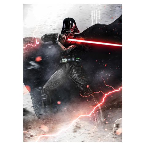 Fleece Fotobehang - Star Wars Vader Dark Forces - Formaat 200 X 280 Cm