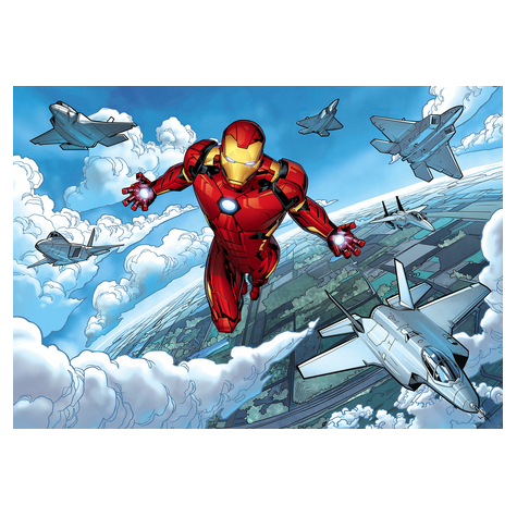 Fleece Fotobehang - Iron Man Flight - Formaat 400 X 280 Cm