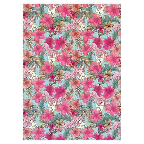 Fleece Fotobehang - Ariel Pink Flower - Afmeting 200 X 280 Cm