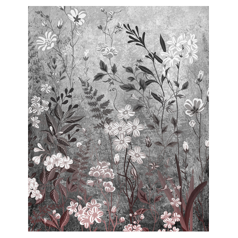 Fleece Fotobehang - Moonlight Flowers - Afmeting 200 X 250 Cm