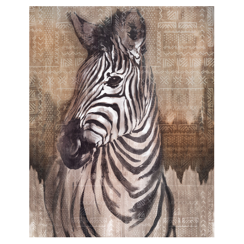 Fleece Fotobehang - Zebra - Afmeting 200 X 250 Cm