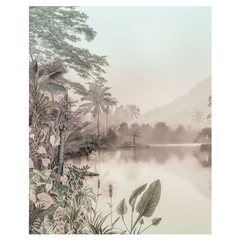 Fleece Fotobehang - Lac Des Palmiers - Formaat 200 X 250 Cm