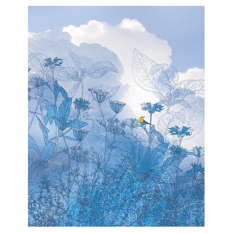Fleece Fotobehang - Blue Sky - Afmeting 200 X 250 Cm