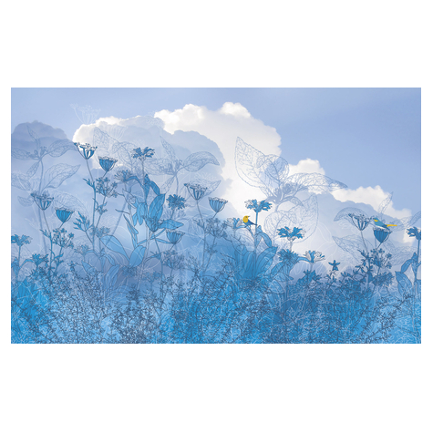 Fleece Fotobehang - Blue Sky - Afmeting 400 X 250 Cm