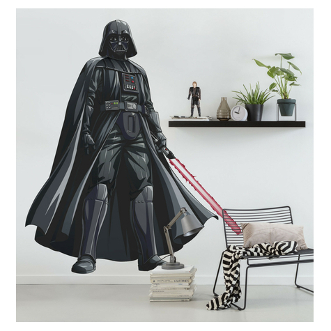 Zelfklevend Fleece Fotobehang/Wandtattoo - Star Wars Xxl Darth Vader - Afmeting 127 X 200 Cm