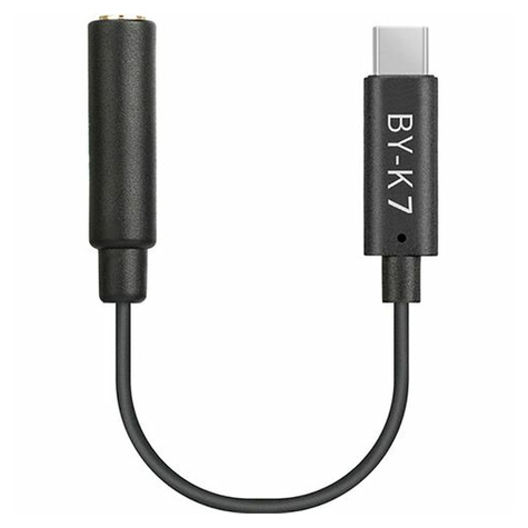 Boya adaptateur universel by-k7 3,5mm trs vers usb-c pour dji osmo action