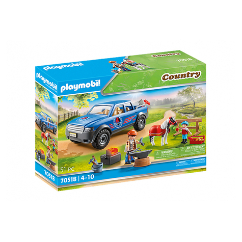 Playmobil country - maréchal-ferrant mobile (70518)