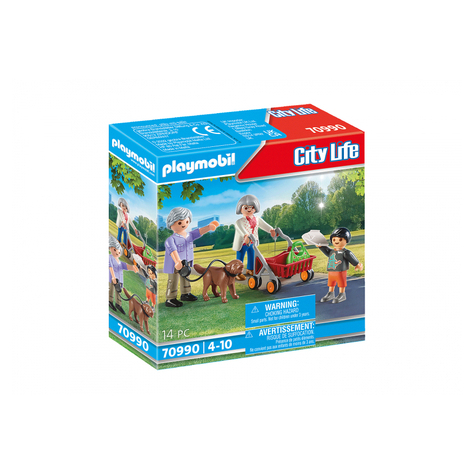 Playmobil city life - grands-parents avec petit-fils (70990)