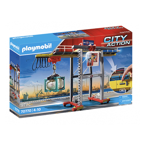 Playmobil city action - portique avec conteneurs (70770)