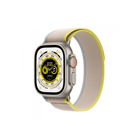 Apple watch ultra gps + cellular 49mm boucle jaune titane/beige mqfu3fd/a