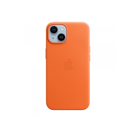 Apple iphone 14 étui en cuir avec magsafe orange mpp83zm/a