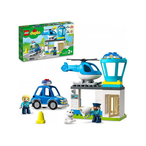 Lego duplo - poste de police avec hélicoptère (10959)