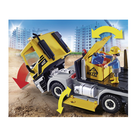 Playmobil city action - camion avec superstructure interchangeable (70444)