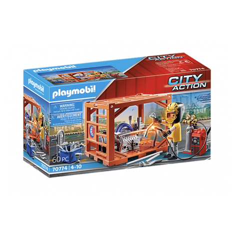 Playmobil city action - fabrication de conteneurs (70774)